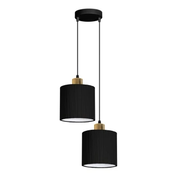 Lámpara colgante BIZO 2xE27/60W/230V negro/dorado