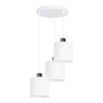 Lámpara colgante BIZO 3xE27/60W/230V blanco/gris