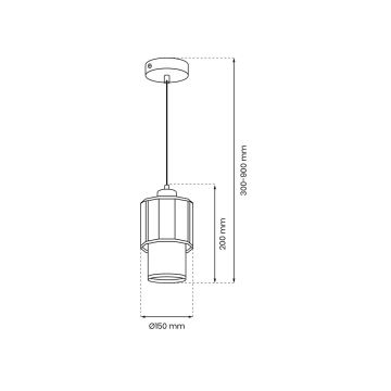 Lámpara colgante BLANCO 1xE27/60W/230V blanco