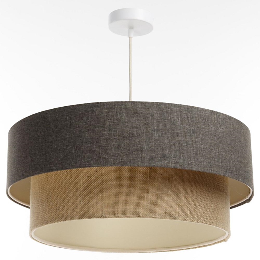 Lámpara colgante BOHO TRINITI 1xE27/60W/230V gris/beige