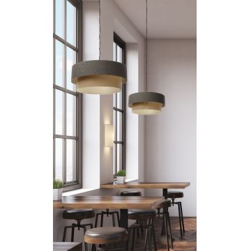 Lámpara colgante BOHO TRINITI 1xE27/60W/230V gris/beige