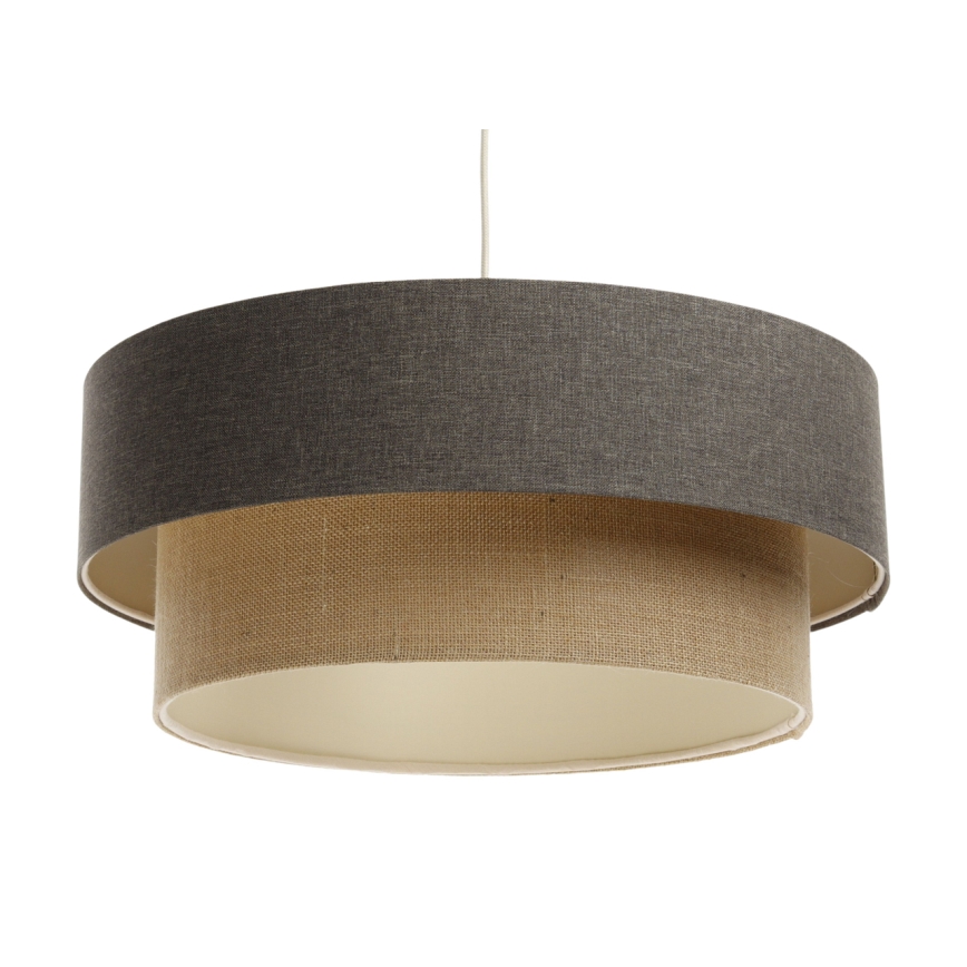 Lámpara colgante BOHO TRINITI 1xE27/60W/230V gris/beige