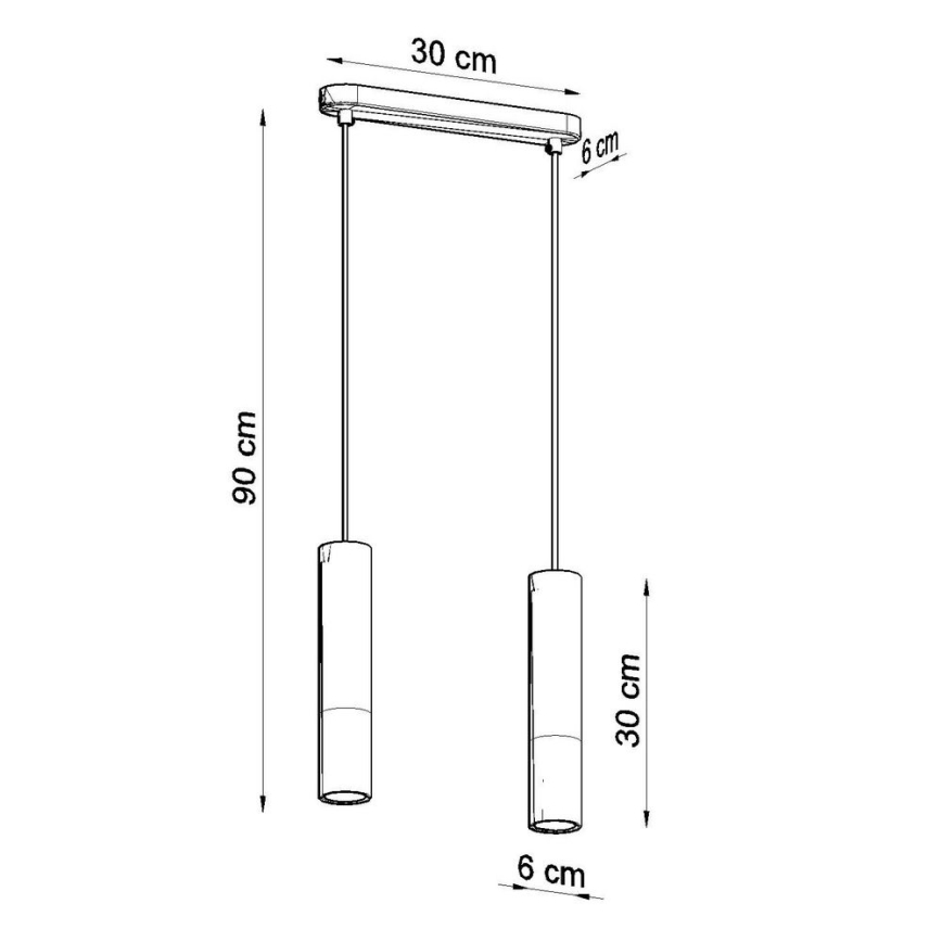 Lámpara colgante BORGIO 2xGU10/40W/230V