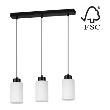 Lámpara colgante BOSCO 3xE27/60W/230V - certificado FSC