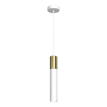 Lámpara colgante CASSA 1xGU10/8W/230V blanco/dorado