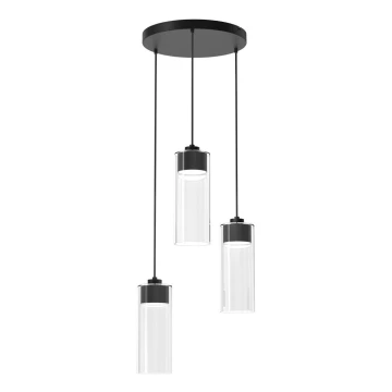 Lámpara colgante CLARISSA 3xGX53/12W/230V negro