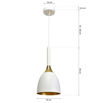 Lámpara colgante CLARK 1xE27/60W/230V