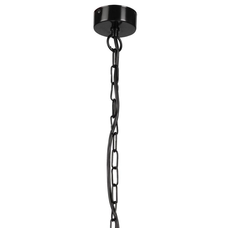 Lámpara colgante con cadena CEDRIC II 4xE27/60W/230V negro