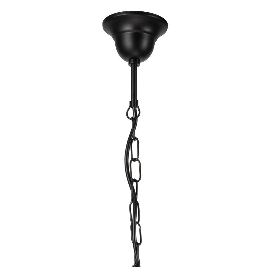Lámpara colgante con cadena DONATO 6xE14/40W/230V negro