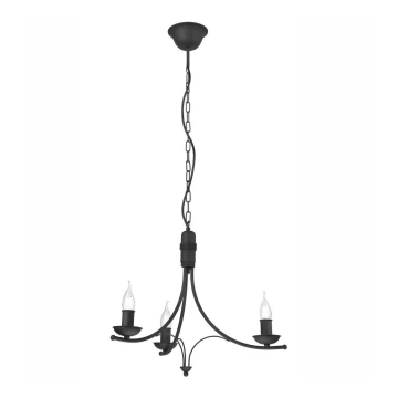 Lámpara colgante con cadena LUCY 3xE14/60W/230V negro