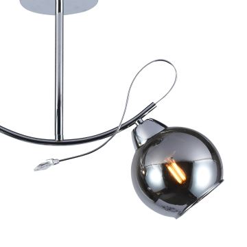 Lámpara colgante CONNOR 2xE27/15W/230V cromo brillante/gris