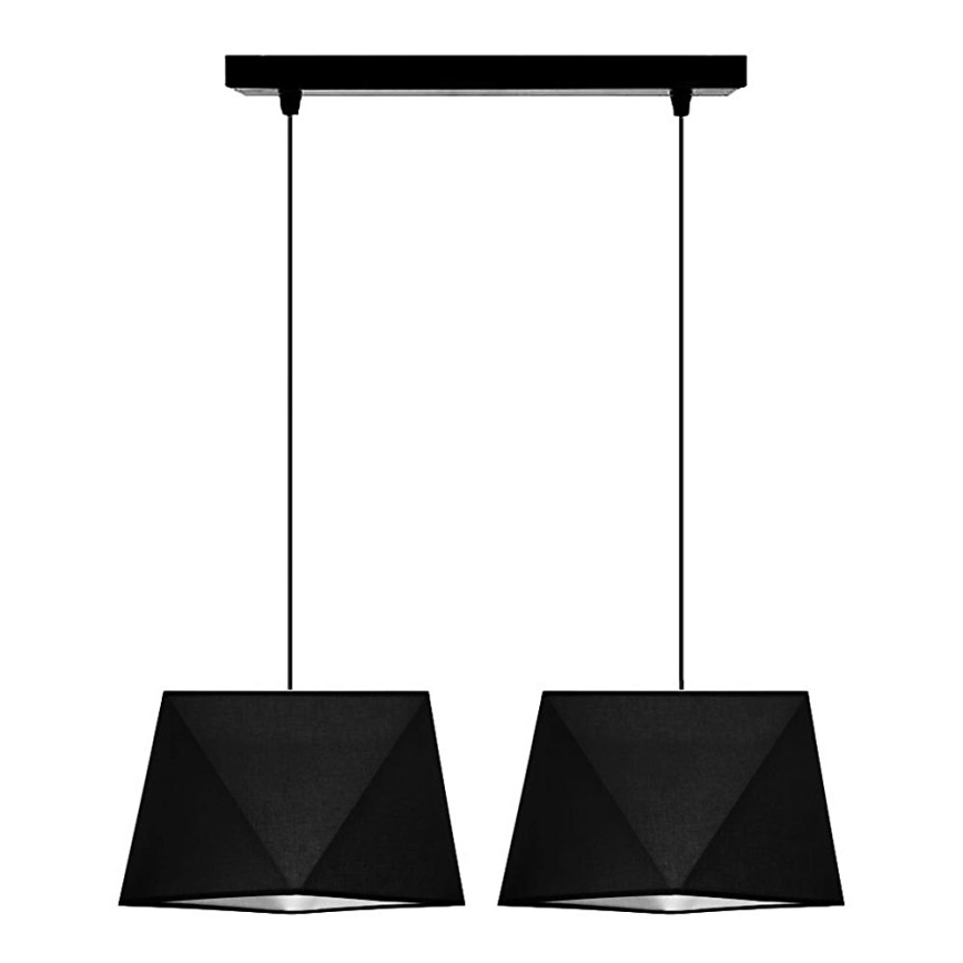 Lámpara colgante DIAMENT 2xE27/60W/230V negro