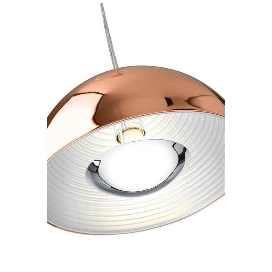 Lámpara colgante DORADA 1xE27/60W/230V cobre