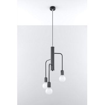 Lámpara colgante DUOMO 3M 3xE27/60W/230V negro