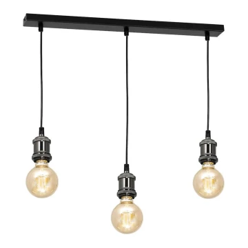 Lámpara colgante EDISON 3xE27/60W/230V