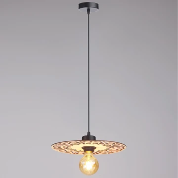 Lámpara colgante FALCO 1xE27/60W/230V diá. 30 cm beige