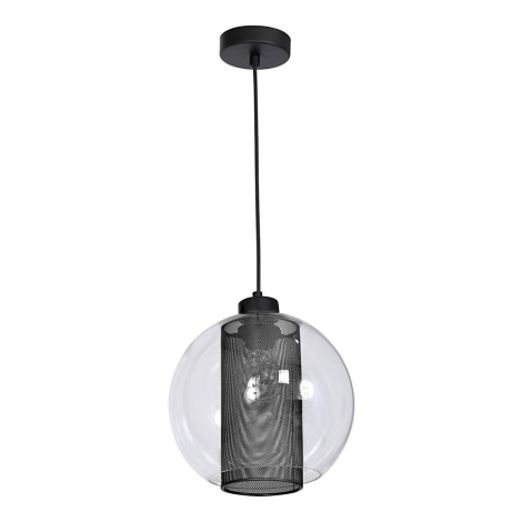 Lámpara colgante FUNA 1xE27/60W/230V negro