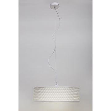 Lámpara colgante GARDA 1xE27/60W/230V diá. 40 cm blanco