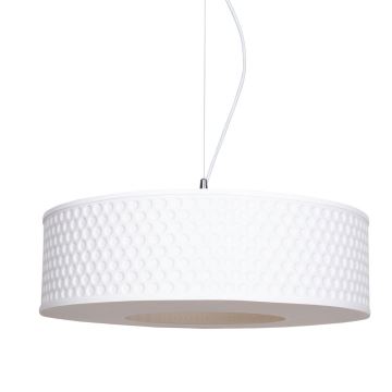 Lámpara colgante GARDA 1xE27/60W/230V diá. 40 cm blanco