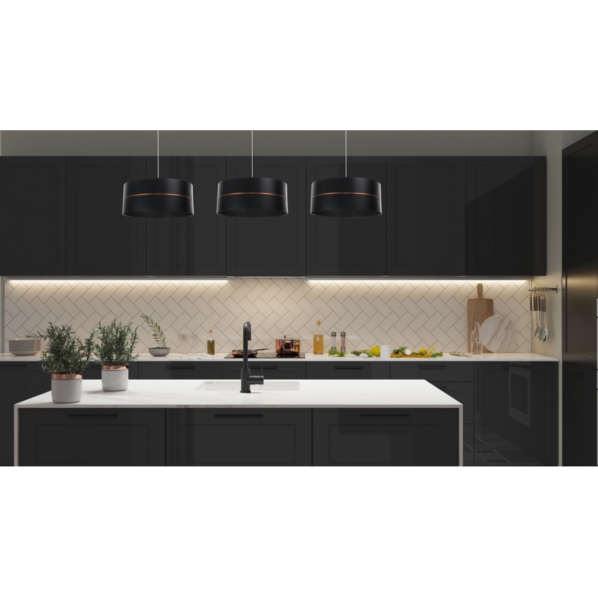 Lámpara colgante GLAM HOME 1xE27/60W/230V diámetro 40 cm negro