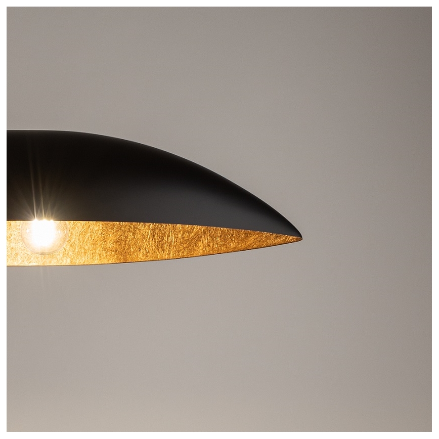 Lámpara colgante GONDOLA 2xE27/60W/230V negro/cobre