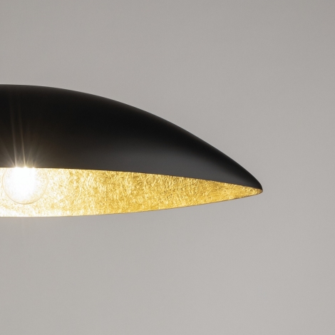 Lámpara colgante GONDOLA 2xE27/60W/230V negro/dorado
