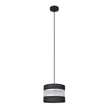 Lámpara colgante HELEN 1xE27/60W/230V diá. 20 cm negro/plata