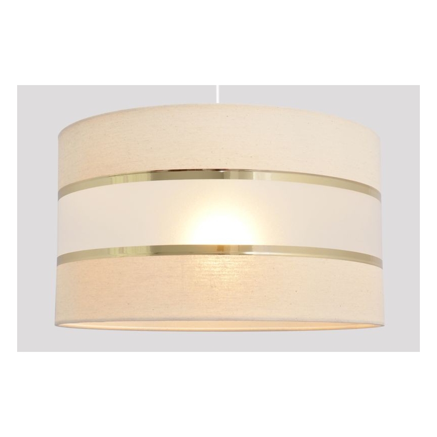 Lámpara colgante HELEN 1xE27/60W/230V diá. 35 cm color crema/dorado