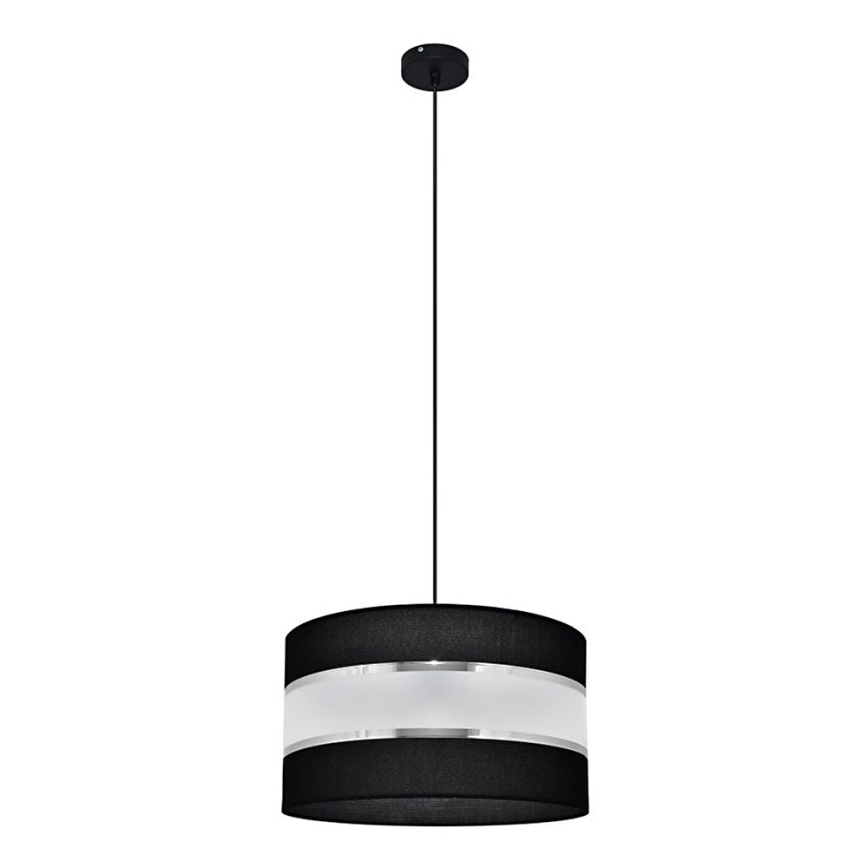 Lámpara colgante HELEN 1xE27/60W/230V diá. 35 cm negro/plata