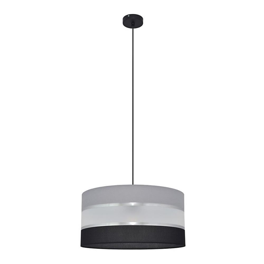 Lámpara colgante HELEN 1xE27/60W/230V diá. 40 cm negro/gris/plata