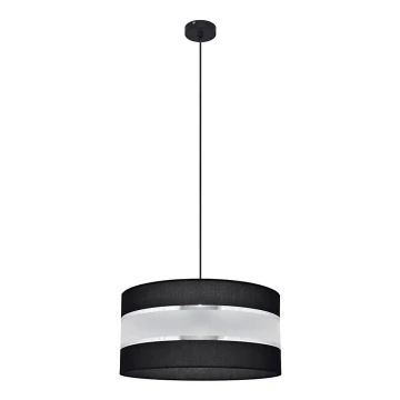 Lámpara colgante HELEN 1xE27/60W/230V diá. 40 cm negro/plata