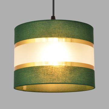 Lámpara colgante HELEN 2xE27/60W/230V verde/dorado