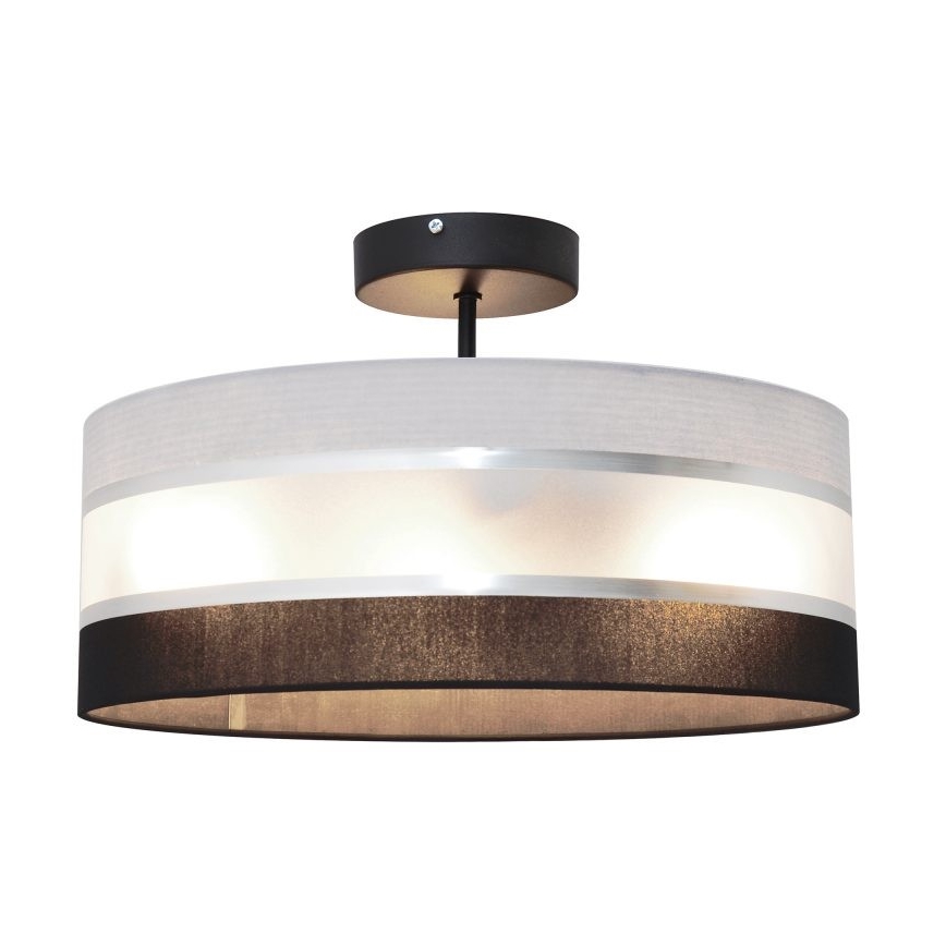 Lámpara colgante HELEN 3xE27/60W/230V negro/gris/cromo brillante