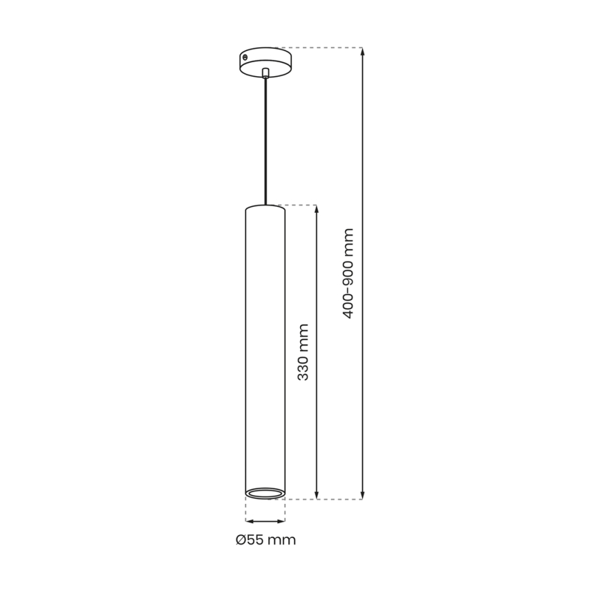 Lámpara colgante HUDSON 1xGU10/8W/230V blanco