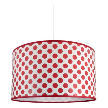 Lámpara colgante infantil DOTS RED 1xE27/60W/230V