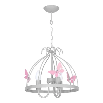 Lámpara colgante infantil mariposa 3xE14/60W/230V