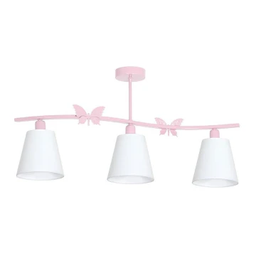 Lámpara colgante infantil MARIPOSA 3XE14/60W/230V