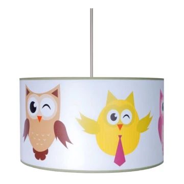 Lámpara colgante infantil OWLS 1xE27/60W/230V