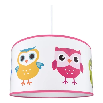 Lámpara colgante infantil OWLS 1xE27/60W/230V