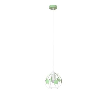 Lámpara colgante infantil STARS 1xE27/15W/230V verde/blanco