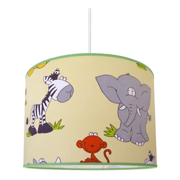 Lámpara colgante infantil ZOO 1xE27/60W/230V