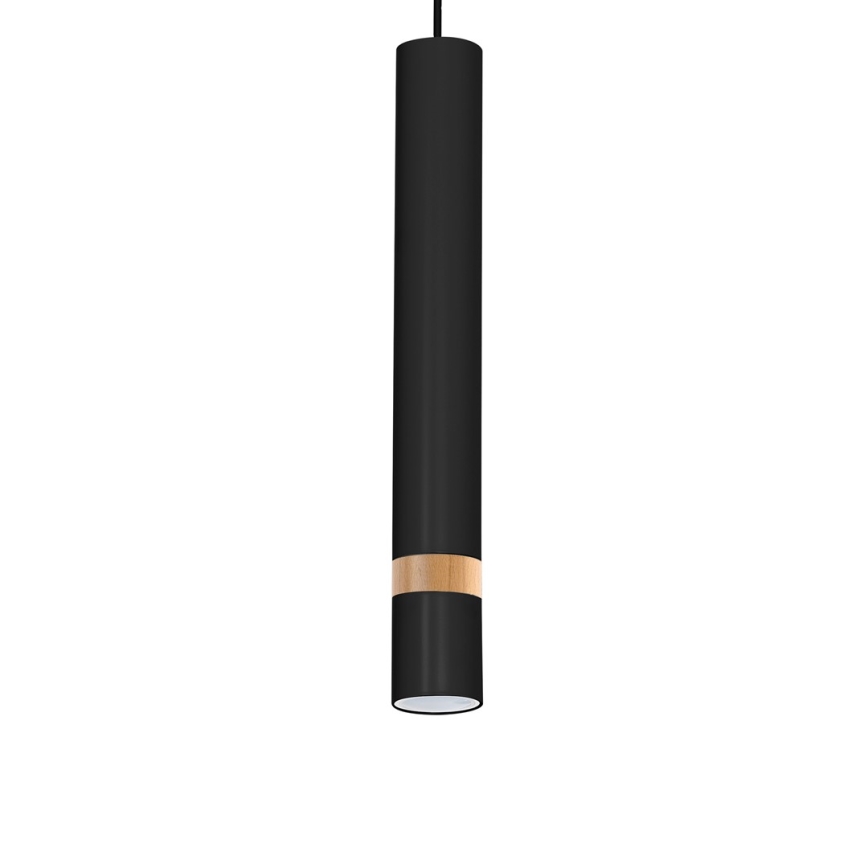 Lámpara colgante JOKER BLACK WOOD 3xGU10/8W/230V
