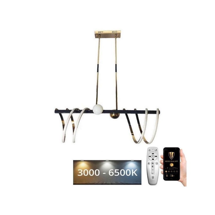 Lámpara colgante LED regulable LED/105W/230V 3000-6500K + control remoto