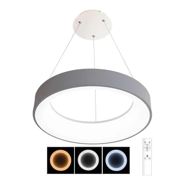 Lámpara colgante LED regulable NEST LED/40W/230V 3000-6500K gris + mando a distancia