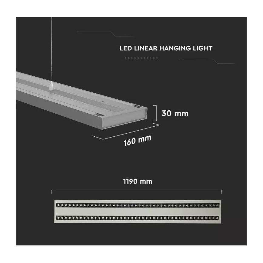 Lámpara colgante LED regulable SAMSUNG CHIP LED/60W/230V 4000K plata