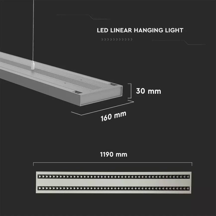 Lámpara colgante LED regulable SAMSUNG CHIP LED/60W/230V 4000K plata