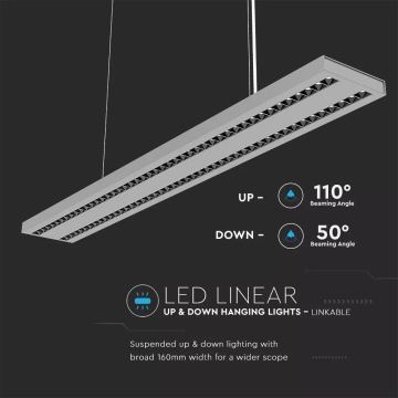 Lámpara colgante LED regulable SAMSUNG CHIP LED/60W/230V 4000K plata