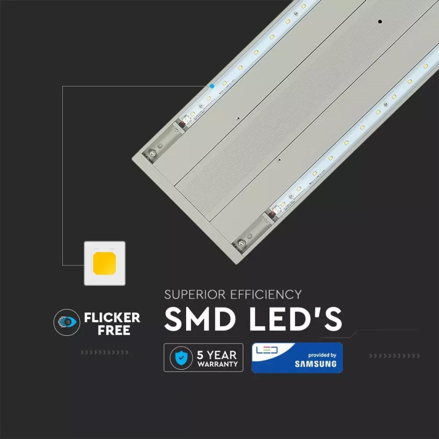 Lámpara colgante LED regulable SAMSUNG CHIP LED/60W/230V 4000K plata