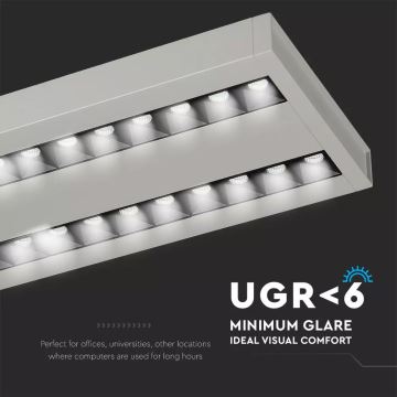 Lámpara colgante LED regulable SAMSUNG CHIP LED/60W/230V 4000K plata