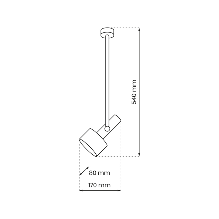 Lámpara colgante LINTERNA 1xGX53/12W/230V negro